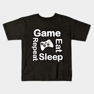 Eat Sleep Game Repeat Gaming Gamer New T-Shirt Gift Fathers Day Kids T-Shirt